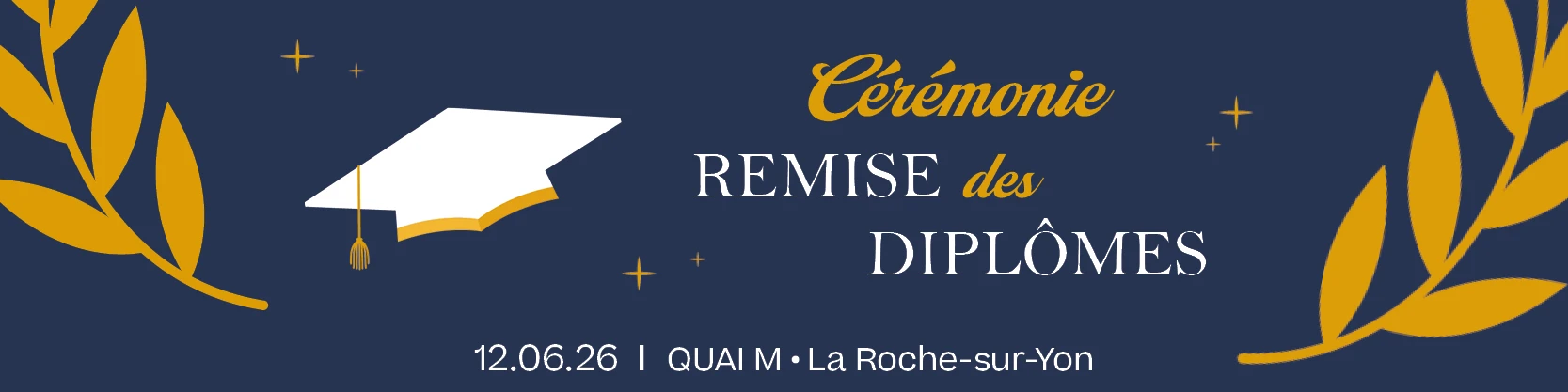 Bannière cérémonie remise des diplômes